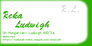 reka ludwigh business card